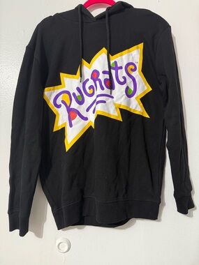 Nickelodeon Black Hoodie with Yellow, White & Purple Graphic
